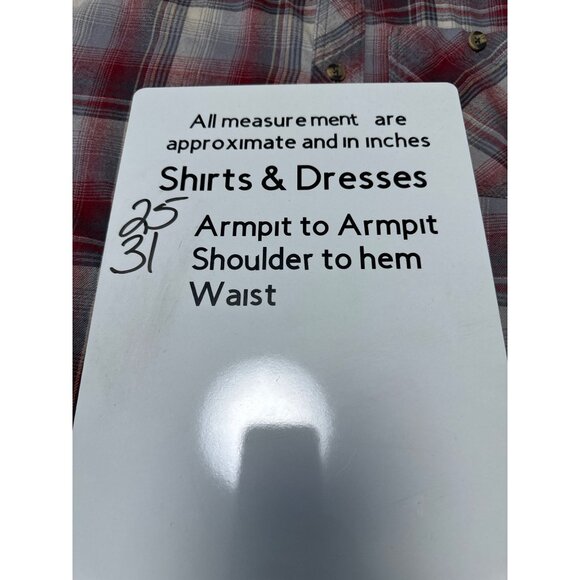 Timberland Pro Mens Original Fit Red & Gray Plaid Button-Up Shirt Size XL - Picture 8 of 8